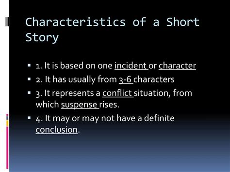 what are the characteristics of a story